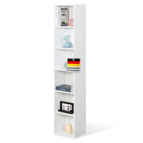 Boekenkast | Delaware | Staande plank met 6 open planken, ruimtebesparend & modern