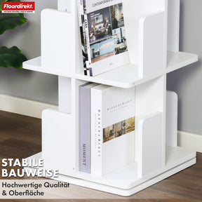 Boekenkast | Indiana | Draaibare plank met 3 of 4 planken | 360° staande plank voor woonkamer, kantoor & slaapkamer