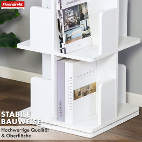 Boekenkast | Indiana | Draaibare plank met 3 of 4 planken | 360° staande plank voor woonkamer, kantoor & slaapkamer