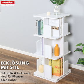 Boekenkast | Indiana | Draaibare plank met 3 of 4 planken | 360° staande plank voor woonkamer, kantoor & slaapkamer