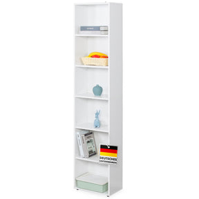 Boekenkast | Maine | Witte houten boekenplank met 3/4/6 planken | Open & ruimtebesparend voor woonkamer, kantoor & meer