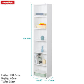 Boekenkast | Maine | Witte houten boekenplank met 3/4/6 planken | Open & ruimtebesparend voor woonkamer, kantoor & meer