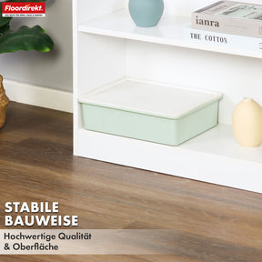 Boekenkast | Maine | Witte houten boekenplank met 3/4/6 planken | Open & ruimtebesparend voor woonkamer, kantoor & meer