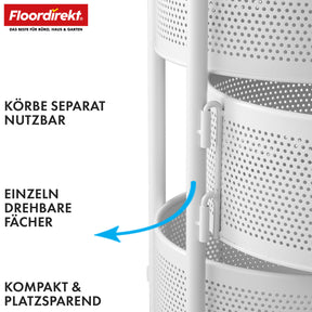 Rolwagen | Henry | Keukentrolley van staal met wielen | Serveerwagen | 3 of 5 niveaus | Wit & Zwart