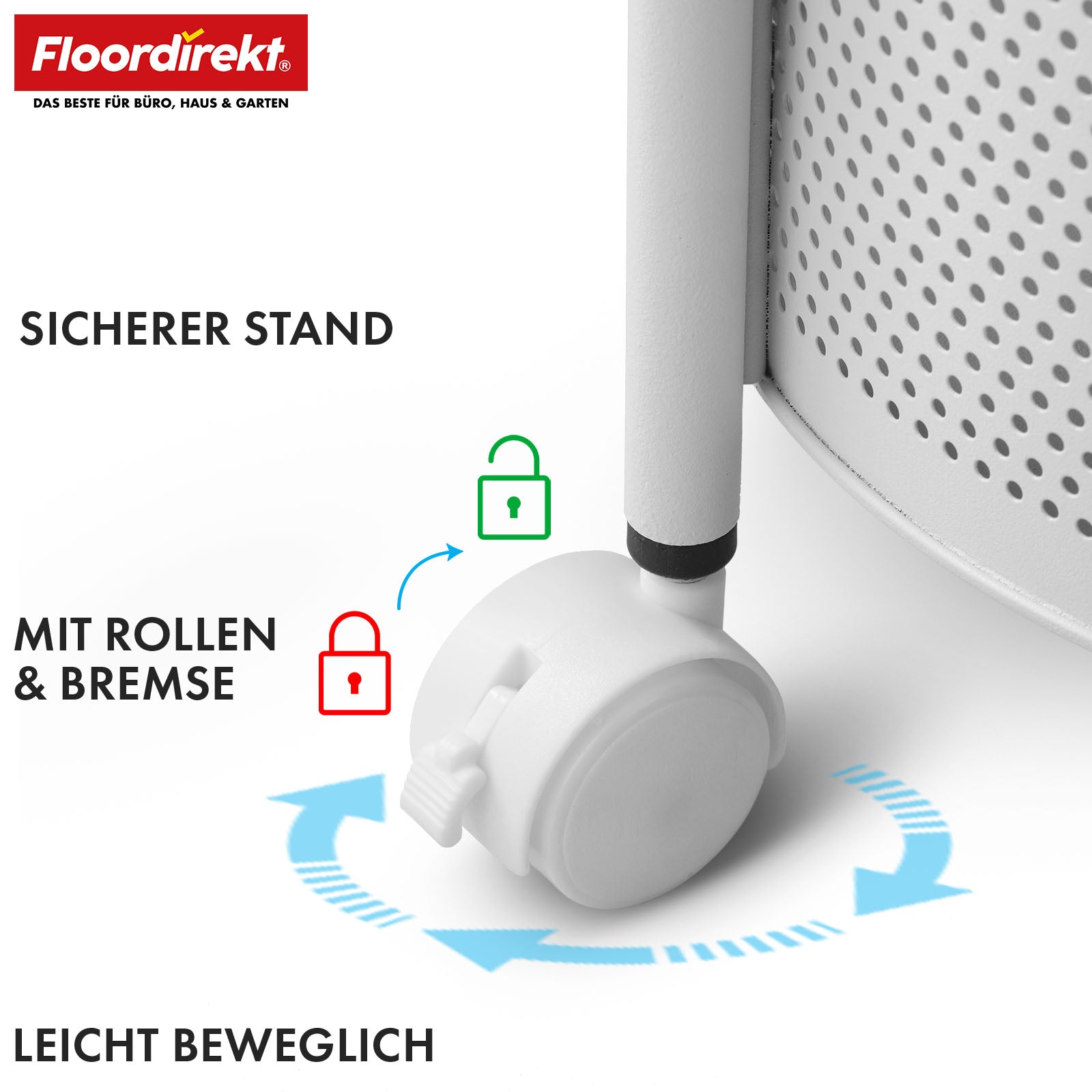 Rolwagen | Henry | Keukentrolley van staal met wielen | Serveerwagen | 3 of 5 niveaus | Wit & Zwart