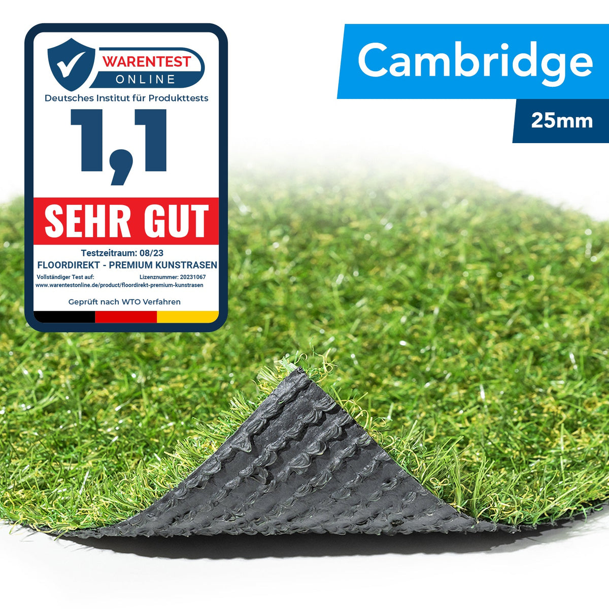 ✂ Kunstgras Cambridge | Comfort Class | Gewicht 1500 g/m²