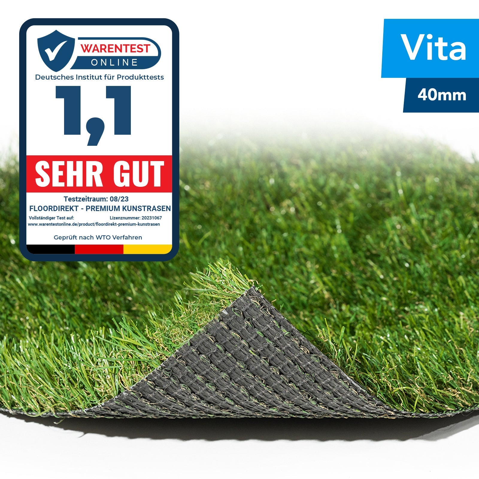 ✂ Kunstgras Vita | hoogte: 40 mm