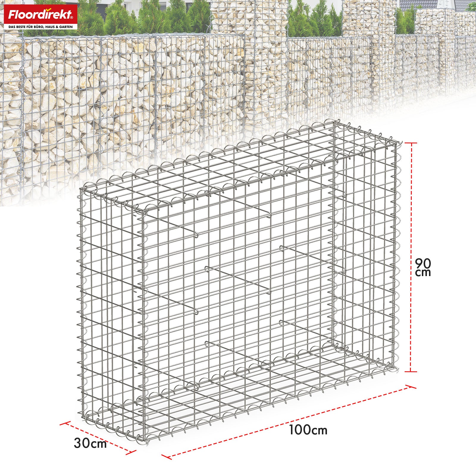 Schanskorf | Lenox | Gegalvaniseerd stalen mand voor decoratieve privacyschermen en tuinprojecten
