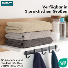 Bay handdoekset | 8-delige set van 100% katoenen handdoeken | 2 x badhanddoek, 2 x handdoek en 4 x zeepdoekje