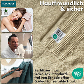 Bay handdoekset | 8-delige set van 100% katoenen handdoeken | 2 x badhanddoek, 2 x handdoek en 4 x zeepdoekje