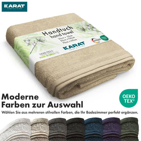 Bay handdoekset | 8-delige set van 100% katoenen handdoeken | 2 x badhanddoek, 2 x handdoek en 4 x zeepdoekje