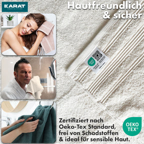 Bay handdoekset | 8-delige set van 100% katoenen handdoeken | 2 x badhanddoek, 2 x handdoek en 4 x zeepdoekje