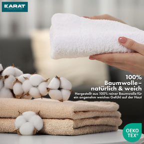 Bay handdoekset | 8-delige set van 100% katoenen handdoeken | 2 x badhanddoek, 2 x handdoek en 4 x zeepdoekje