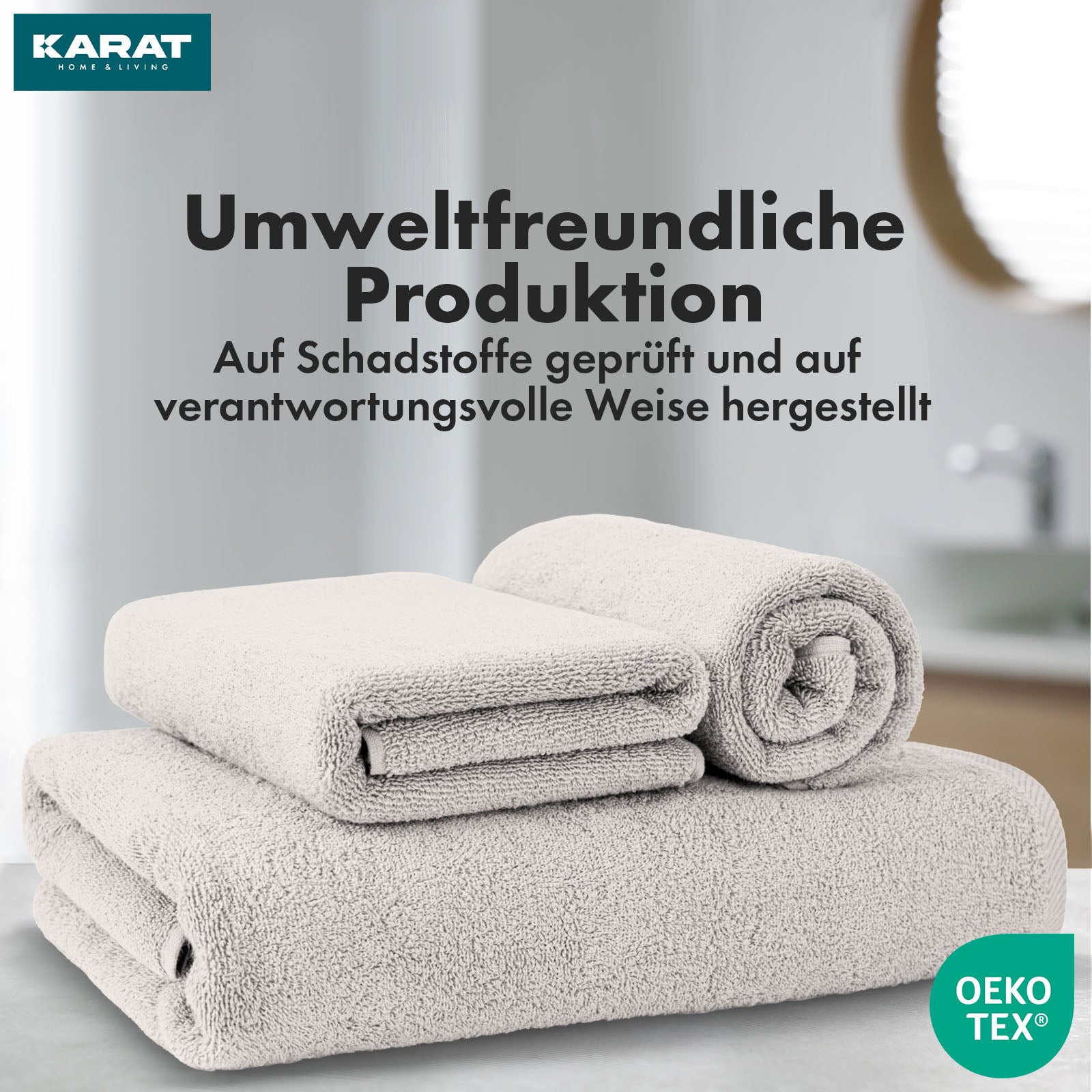 Bay handdoekset | 8-delige set van 100% katoenen handdoeken | 2 x badhanddoek, 2 x handdoek en 4 x zeepdoekje