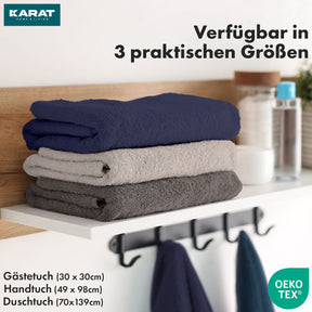Bay handdoekset | 8-delige set van 100% katoenen handdoeken | 2 x badhanddoek, 2 x handdoek en 4 x zeepdoekje