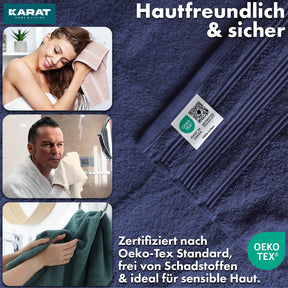 Bay handdoekset | 8-delige set van 100% katoenen handdoeken | 2 x badhanddoek, 2 x handdoek en 4 x zeepdoekje