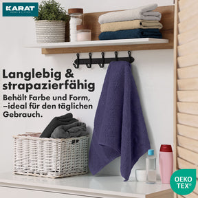 Bay handdoekset | 8-delige set van 100% katoenen handdoeken | 2 x badhanddoek, 2 x handdoek en 4 x zeepdoekje