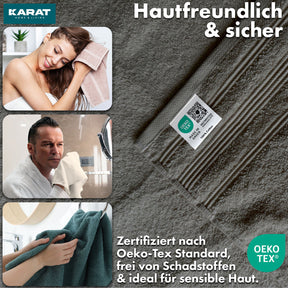 Bay handdoekset | 8-delige set van 100% katoenen handdoeken | 2 x badhanddoek, 2 x handdoek en 4 x zeepdoekje