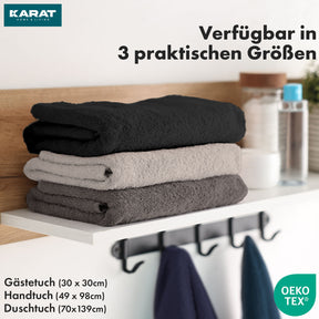 Bay handdoekset | 8-delige set van 100% katoenen handdoeken | 2 x badhanddoek, 2 x handdoek en 4 x zeepdoekje