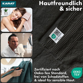 Bay handdoekset | 8-delige set van 100% katoenen handdoeken | 2 x badhanddoek, 2 x handdoek en 4 x zeepdoekje