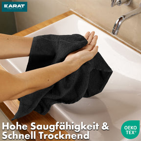 Bay handdoekset | 8-delige set van 100% katoenen handdoeken | 2 x badhanddoek, 2 x handdoek en 4 x zeepdoekje