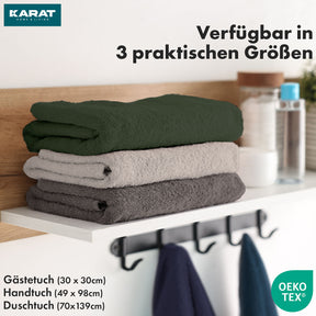 Bay handdoekset | 8-delige set van 100% katoenen handdoeken | 2 x badhanddoek, 2 x handdoek en 4 x zeepdoekje