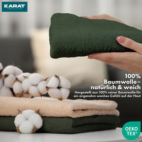 Bay handdoekset | 8-delige set van 100% katoenen handdoeken | 2 x badhanddoek, 2 x handdoek en 4 x zeepdoekje
