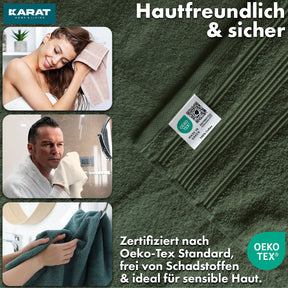 Bay handdoekset | 8-delige set van 100% katoenen handdoeken | 2 x badhanddoek, 2 x handdoek en 4 x zeepdoekje