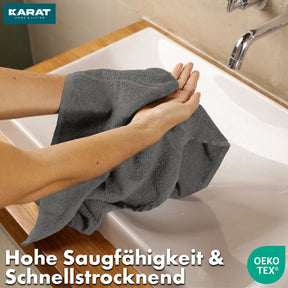 Bay handdoekset | 8-delige set van 100% katoenen handdoeken | 2 x badhanddoek, 2 x handdoek en 4 x zeepdoekje