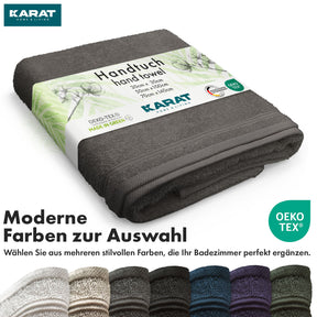 Bay handdoekset | 8-delige set van 100% katoenen handdoeken | 2 x badhanddoek, 2 x handdoek en 4 x zeepdoekje