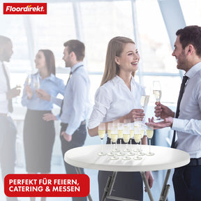 Klaptafel | Nagano | Ronde witte opvouwbare tuintafel | 80 cm diameter