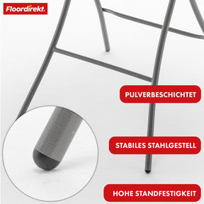 Klaptafel | Nagano | Ronde witte opvouwbare tuintafel | 80 cm diameter