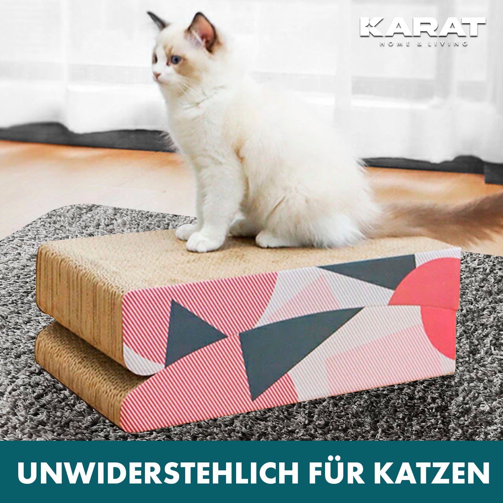 Krabplank voor katten | Krabmeubel van kwaliteitskarton | Krabplank in drie designs