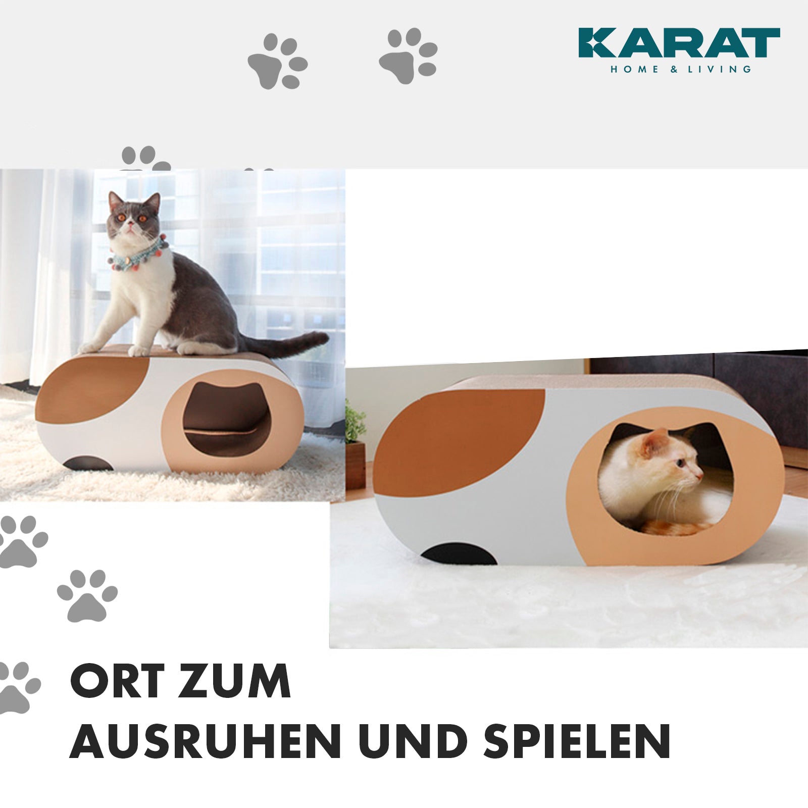 Krabplank voor katten | Krabmeubel van kwaliteitskarton | Krabplank in drie designs