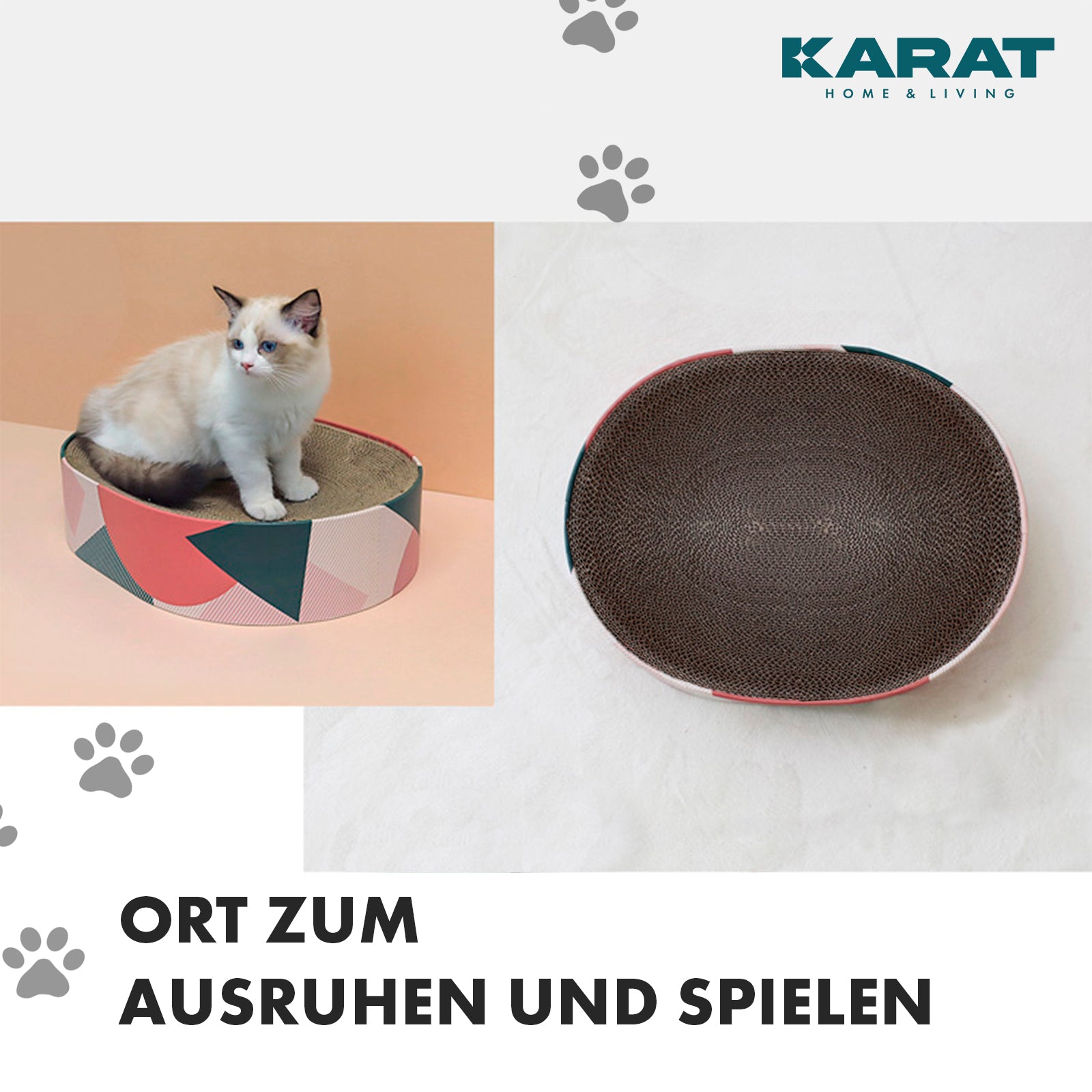 Krabplank voor katten | Krabmeubel van kwaliteitskarton | Krabplank in drie designs