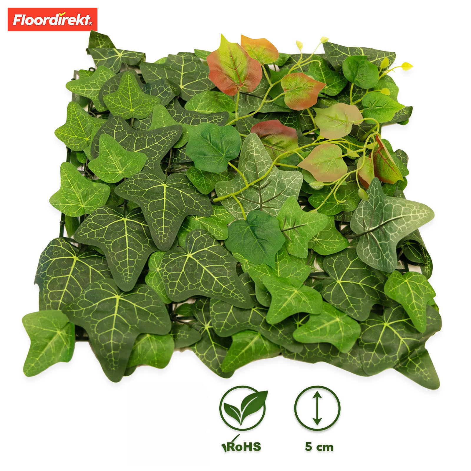 Plantenwand | Ivy | Duurzame kunstplant met klimopbladeren voor een modern interieur | 33 x 33 cm