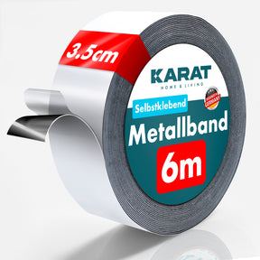 Metalen tape | Zelfklevend | Geschikt voor alle magneten | Kan op maat geknipt worden met een schaar | 6 m x 3,5 cm