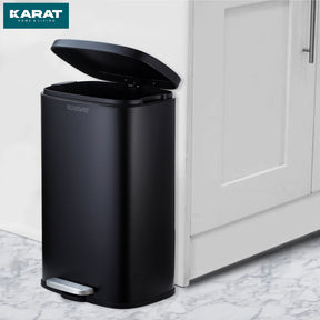 Afvalbak Dustin | edelstaal | automatisch sluiten | 30 of 50 liter