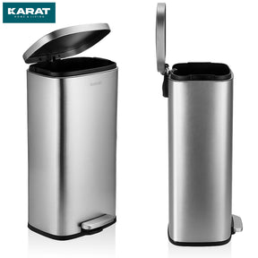 Afvalbak Dustin | edelstaal | automatisch sluiten | 30 of 50 liter