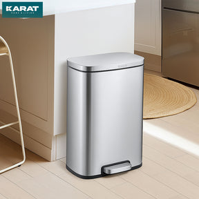 Afvalbak Dustin | edelstaal | automatisch sluiten | 30 of 50 liter