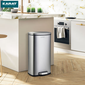 Afvalbak Dustin | edelstaal | automatisch sluiten | 30 of 50 liter