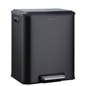 Afvalemmer | Jack | 30 L inhoud | 2-weg afvalscheiding | soft-close & pedaal | roestvrij staal of zwart