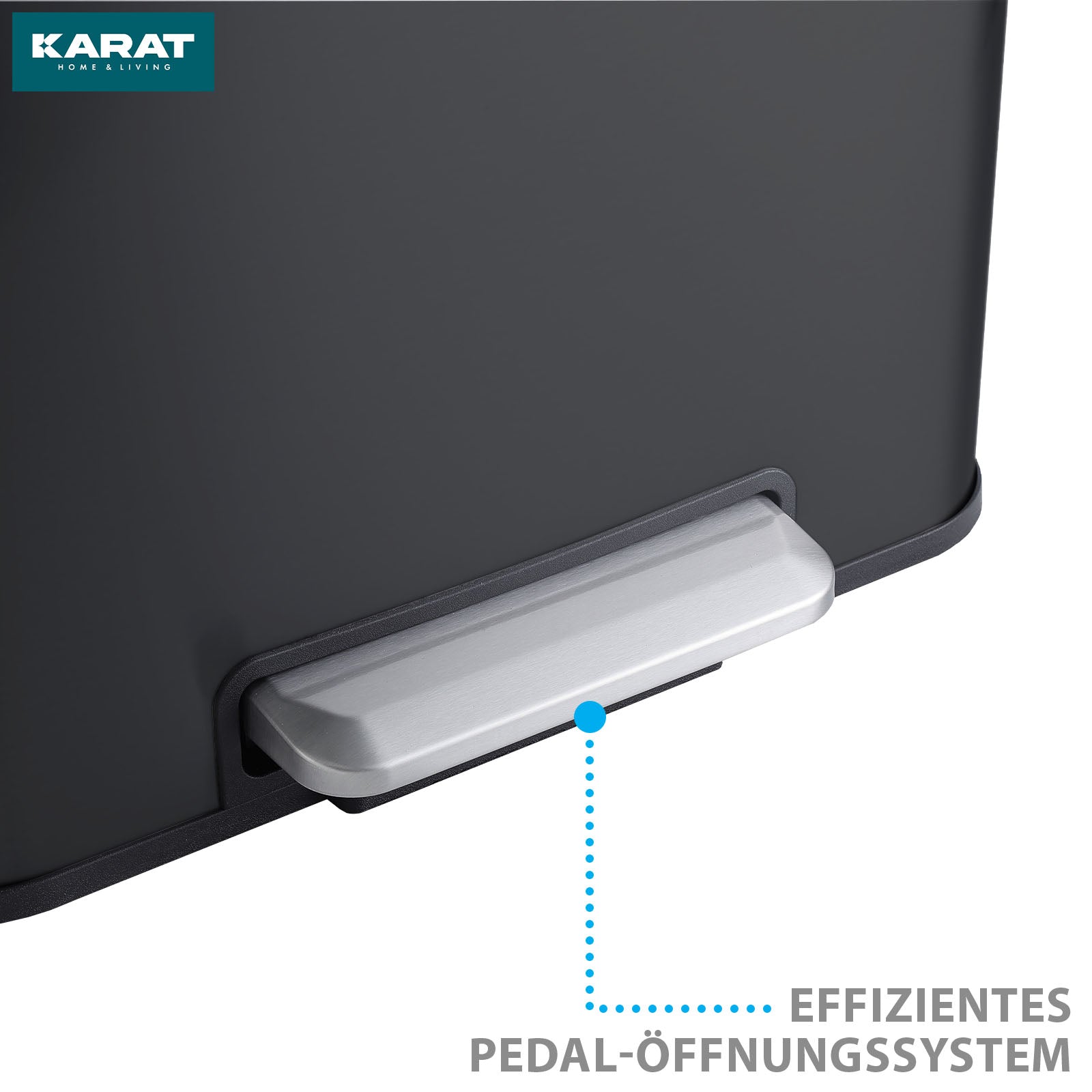 Afvalemmer | Jack | 30 L inhoud | 2-weg afvalscheiding | soft-close & pedaal | roestvrij staal of zwart