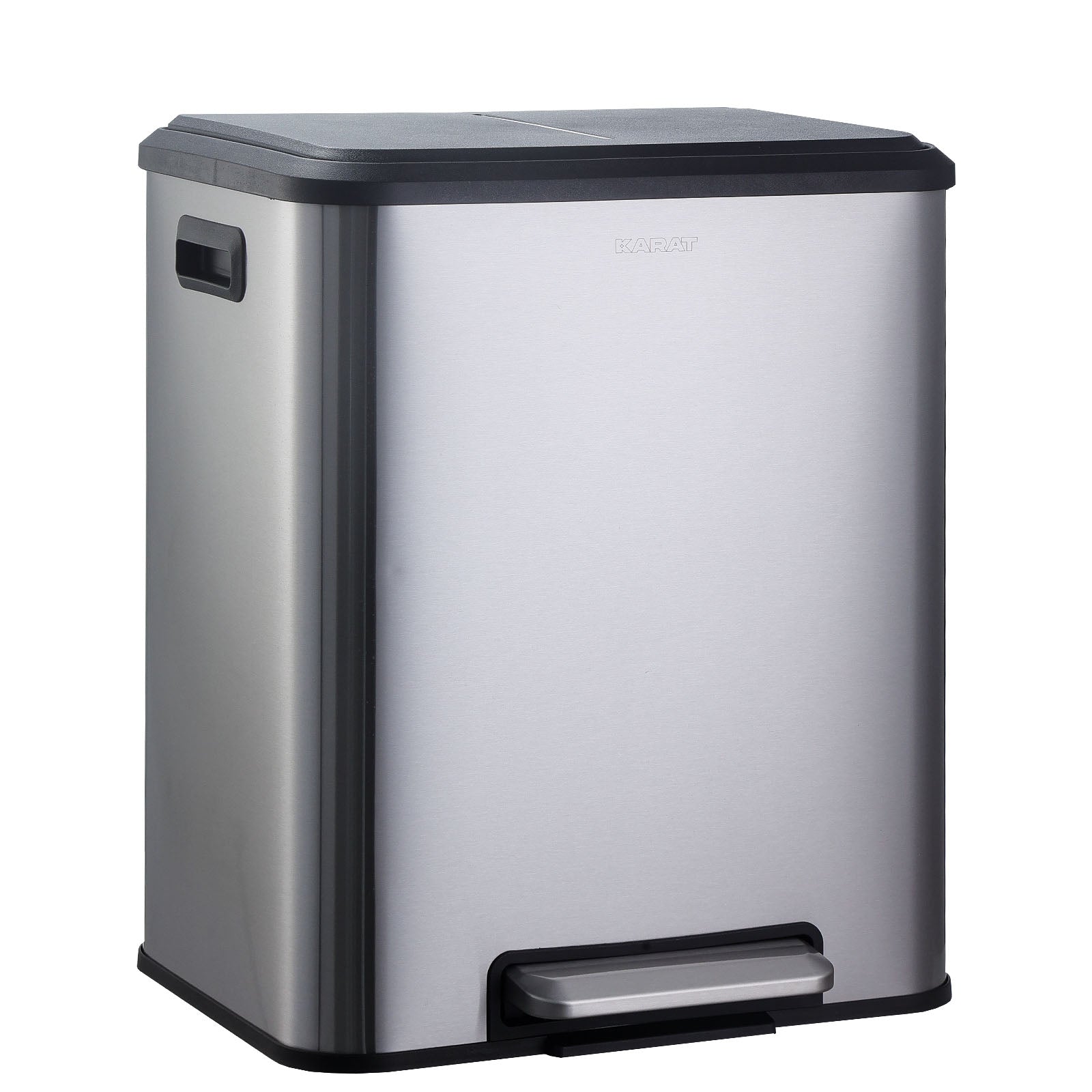Afvalemmer | Jack | 30 L inhoud | 2-weg afvalscheiding | soft-close & pedaal | roestvrij staal of zwart