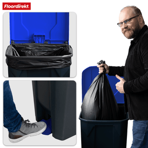 Afvalemmer | Olaf | Robuuste step-on afvalemmer | Voor huishoudelijk, kantoor & commercieel gebruik | Diverse kleuren & maten