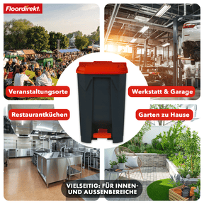 Afvalemmer | Olaf | Robuuste step-on afvalemmer | Voor huishoudelijk, kantoor & commercieel gebruik | Diverse kleuren & maten
