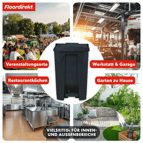 Afvalemmer | Olaf | Robuuste step-on afvalemmer | Voor huishoudelijk, kantoor & commercieel gebruik | Diverse kleuren & maten