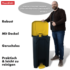 Afvalemmer | Olaf | Robuuste step-on afvalemmer | Voor huishoudelijk, kantoor & commercieel gebruik | Diverse kleuren & maten