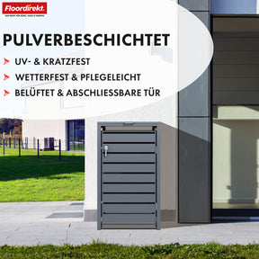 Afvalemmerbox | Magnus | Weerbestendige antracietkleurige afvalemmerbekleding met roestvrijstalen frame | 1-3 deuren | Geschikt voor 60-240 L afvalemmers