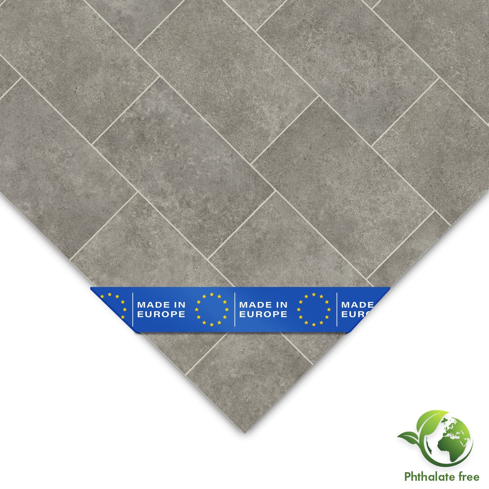 ✂ CV vloeren | Kent 968M | Slijtvast vinyl in een realistische look van stenen tegels voor keukens, badkamers en woonkamers